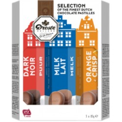 Chocolade Droste pastilles 3-pack kokers 255gr