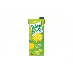 Fruitdrank DubbelFrisss witte druif citroen pak 1500ml