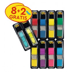 Indextabs 3M Post-it 683 11.9x43.2mm 8 kleuren assorti + 2 sets pijlvorm gratis