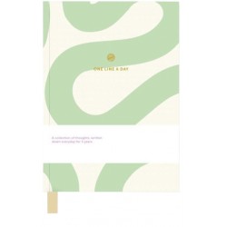 Notitieboek One Line A Day Flow groen/ wit lijn