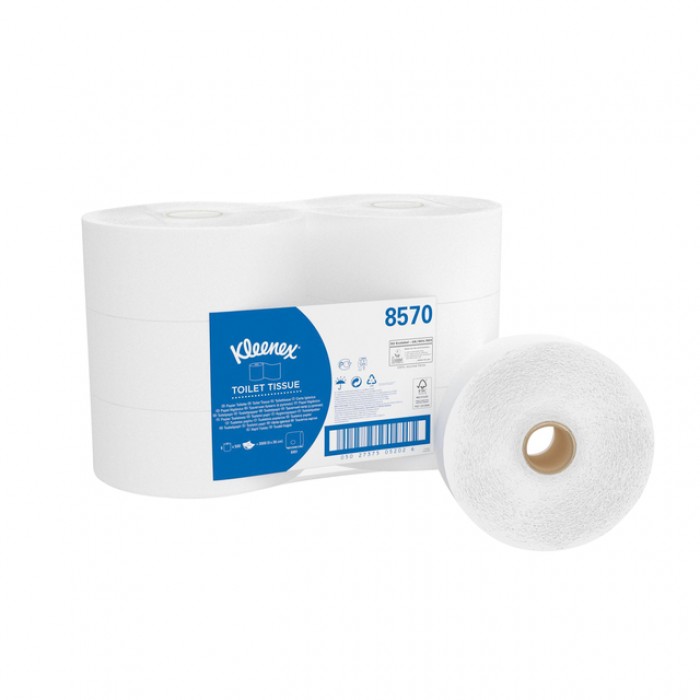 Toiletpapier Kleenex jumbo 2-laags 200m wit 8570