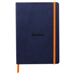 Notitieboek Rhodia A5 lijn 80 vel 90gr nachtblauw