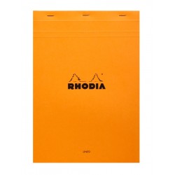 Schrijfblok Rhodia A4 lijn 160 pagina's 80gr oranje