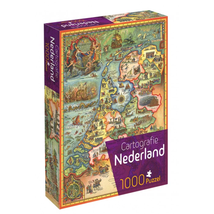 Puzzel Cartografie Nederland 1000 stukjes