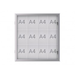 Buiten- binnenvitrine MAUL excite whiteb 12xA4