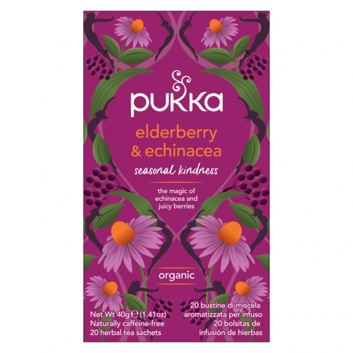 Thee Pukka elderberry en echinacea 20 zakjes