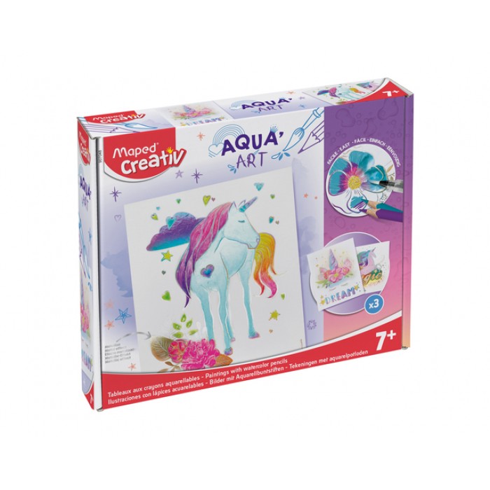 Hobbyset Maped Creativ Aqua'Art eenhoorn 14-delig assorti