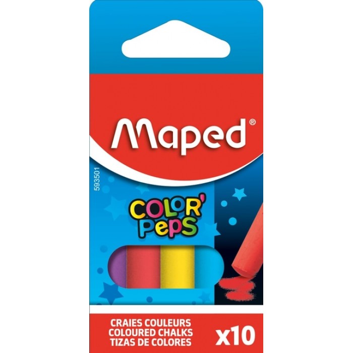 Schoolbordkrijt Maped Color'Peps set á 10 stuks assorti