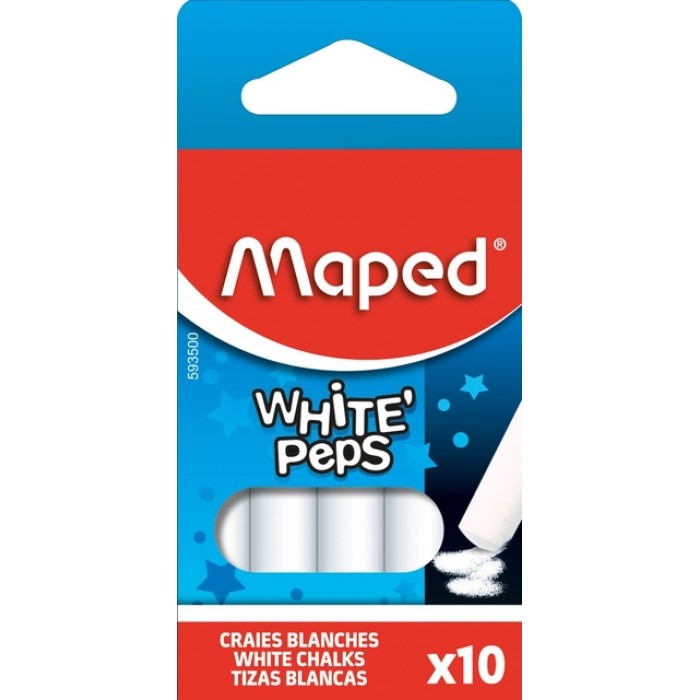 Schoolbordkrijt Maped White'Peps set á 10 stuks wit