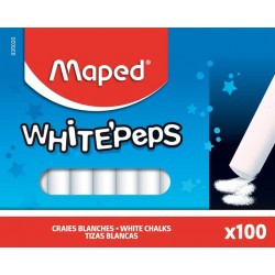 Schoolbordkrijt Maped White'Peps doos á 100 stuks wit