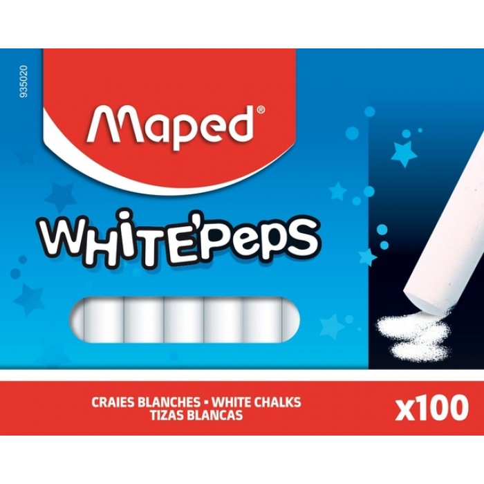 Schoolbordkrijt Maped White'Peps doos á 100 stuks wit