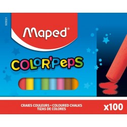 Schoolbordkrijt Maped Color'Peps doos á 100 stuks assorti