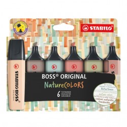 Markeerstift STABILO Boss 70/6 nature colors etui à 6 stuks
