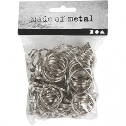 Sleutelring Creativ Company zilverkleurig 25mm 100 stuks