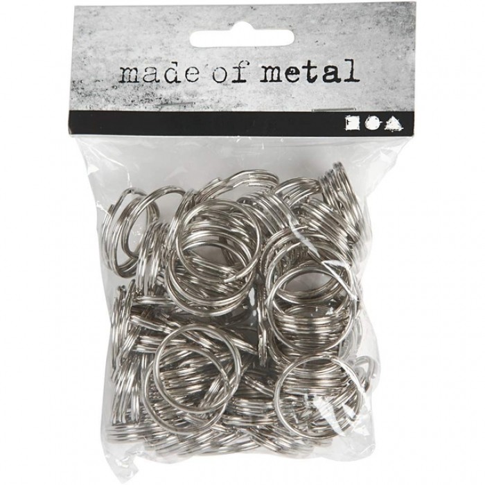 Sleutelring Creativ Company zilverkleurig 25mm 100 stuks
