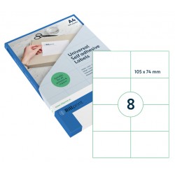 Etiket Rillprint 105x74mm mat transparant 200 etiketten