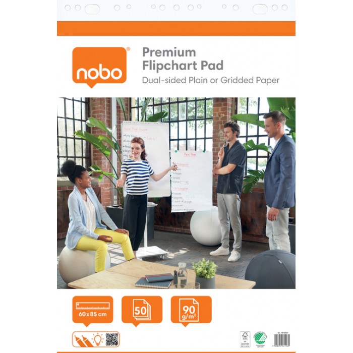 Flipoverpapier Nobo Premium 60x85cm dubbelzijdig 1 rol