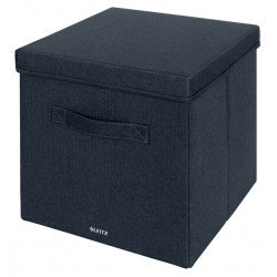 Opbergdoos Leitz gestoffeerd met deksel 330x325x380mm grijs 2 st