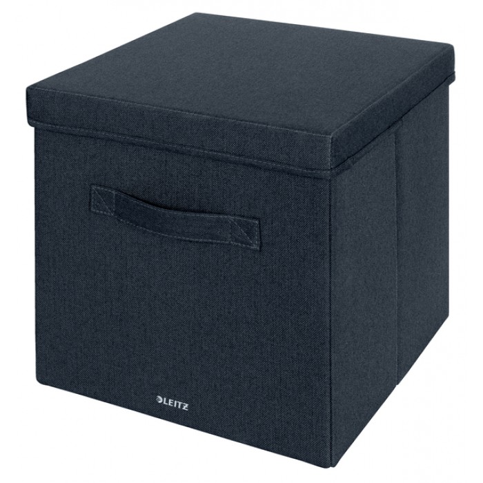 Opbergdoos Leitz gestoffeerd met deksel 330x325x380mm grijs 2 st