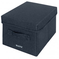 Opbergdoos Leitz gestoffeerd met deksel 190x160x285mm grijs 2 st