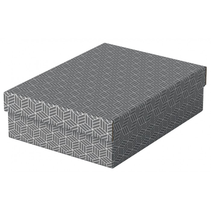 Opberg- en geschenkdoos Esselte home middelgroot 265x100x360mm grijs 3 stuks