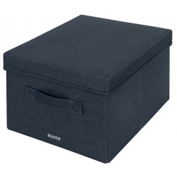 Opbergdoos Leitz gestoffeerd met deksel 285x203x380mm grijs 2 st