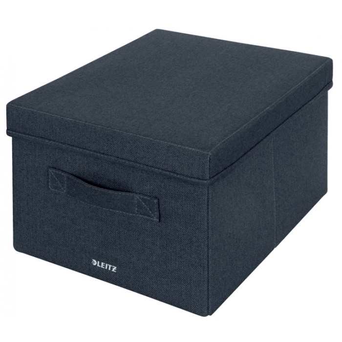 Opbergdoos Leitz gestoffeerd met deksel 285x203x380mm grijs 2 st