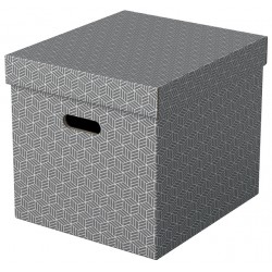 Opbergdoos Esselte home kubus 320x315x365mm grijs 3 stuks