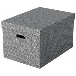 Opbergdoos Esselte home groot 355x305x510mm grijs 3 stuks