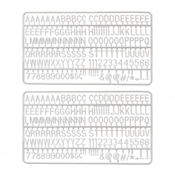 Letter set IEZZY voor letterbord 2x150 wit