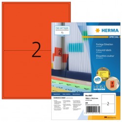Etiket HERMA 4567 199.5x143.5mm rood 200 etiketten
