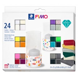 Klei Fimo  effect colour pak à 24 kleuren