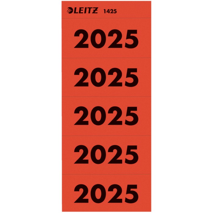 Rugetiket Leitz 2025 rood 100 stuks