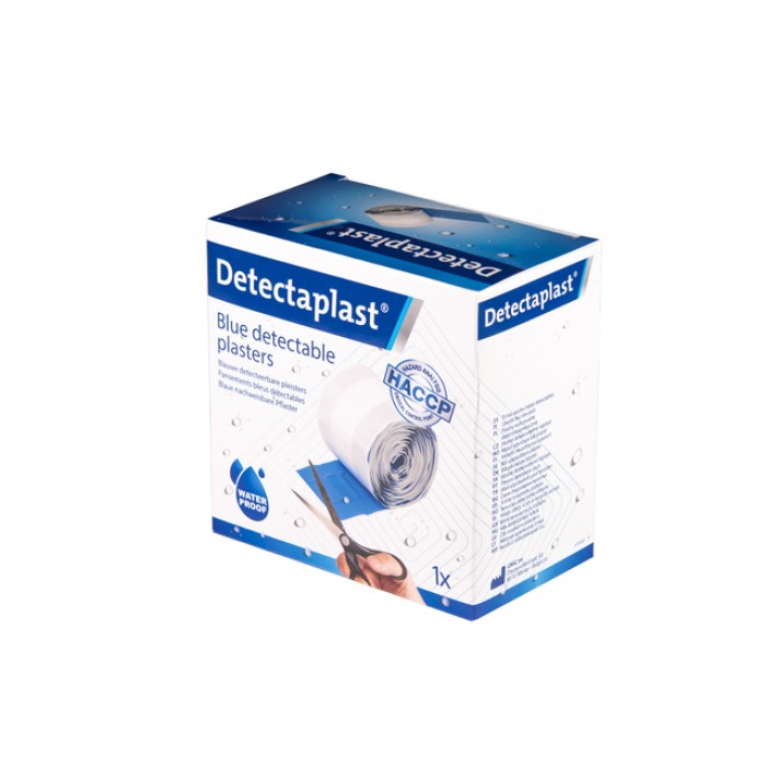 Waterafstotende blauwe pleister Detectaplast 6cmx5m