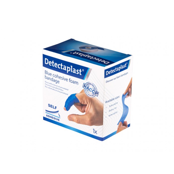 Foamverband blauw Detectaplast 6cmx4,5m