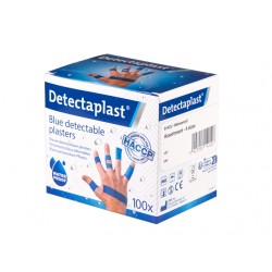 Waterafstotende blauwe pleister Detectaplast assorti 100 stuks