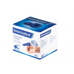 Vingerlingen Detectaplast textiel blauw 30 stuks