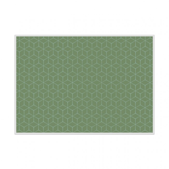 Placemat IEZZY hexagon groen 6 stuks