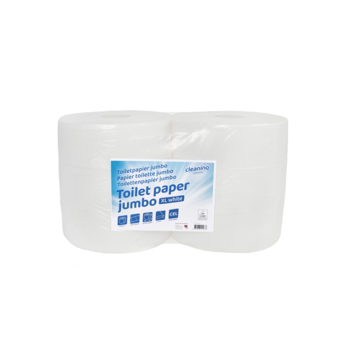 Toiletpapier Cleaninq maxi jumbo 2 laags 350m wit