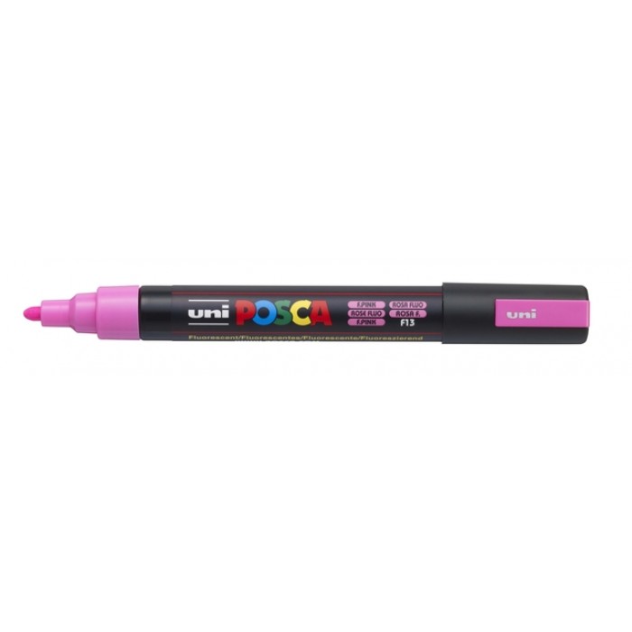 Verfstift Posca PC5M medium fluor roze