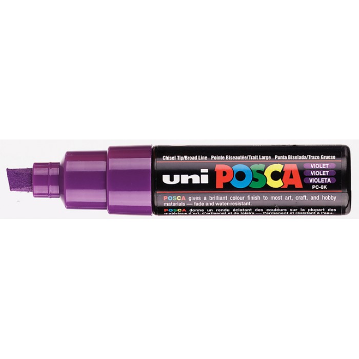 Verfstift Posca PC8K breed schuin paars