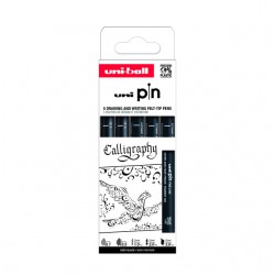 Fineliner Uni-ball Pin Calligraphie set à 5 stuks assorti