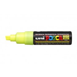 Verfstift Posca PC8K breed schuin fluor geel