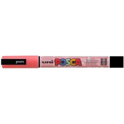 Verfstift Posca PC3M fijn glitter rood