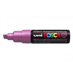 Verfstift Posca PC8K breed schuin metallic roze