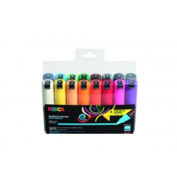 Verfstift Posca PC7M breed assorti set à 16 stuks