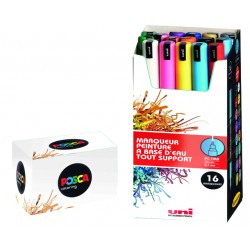 Verfstift Posca PC1MR extra fijn assorti set à 16 stuks