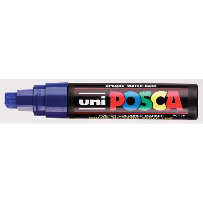 Verfstift Posca PC17K extra breed rechthoek donkerblauw