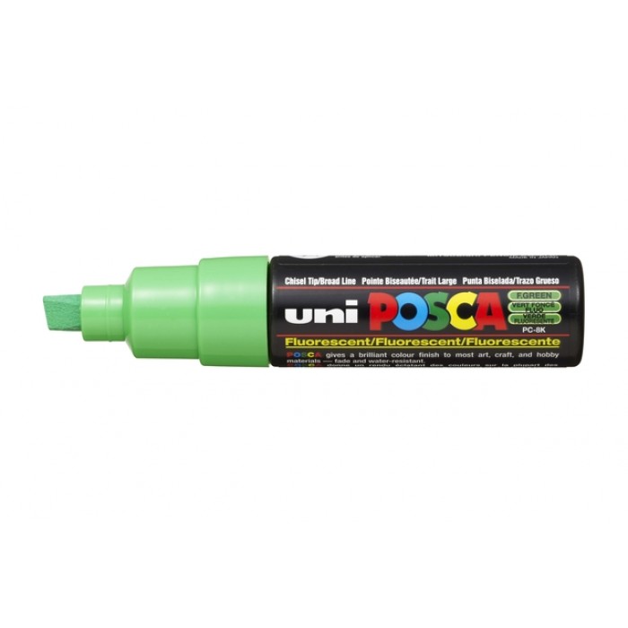 Verfstift Posca PC8K breed schuin fluor groen