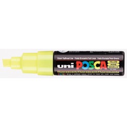 Verfstift Posca PC8K breed schuin geel